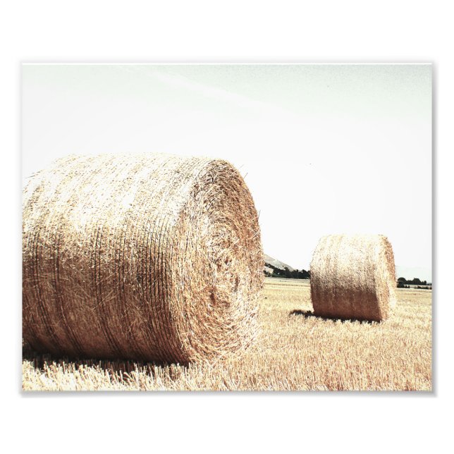 Hale Bales Country Farmhouse Style Photo Print (Front)