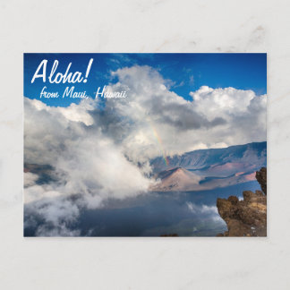 Haleakala Crater with Rainbow on Maui, Hawaii Postcard
