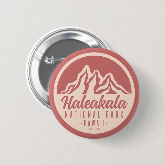 Haleakala National Park Hawaii 6 Cm Round Badge (Front & Back)