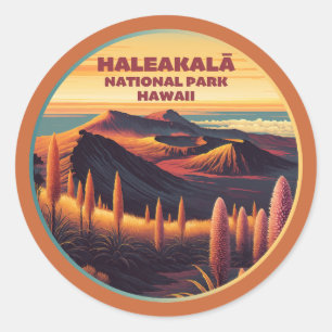 Haleakala National Park Hawaii Classic Round Sticker