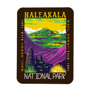 Haleakala National Park Hawaii Distressed Vintage Magnet