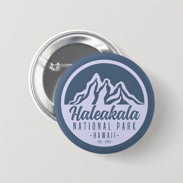 Haleakala National Park Hawaii Hiking 6 Cm Round Badge (Front & Back)