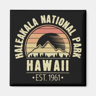Haleakala National Park Hawaii Retro Magnet