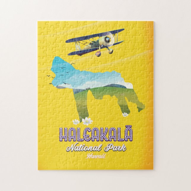 Haleakalā national park, Hawaii travel map Jigsaw Puzzle (Vertical)