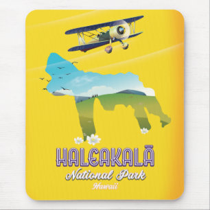 Haleakalā national park, Hawaii travel map Mouse Mat