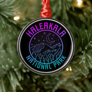Haleakala National Park Hawaii USA Gradient Metal Tree Decoration