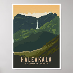 Haleakala National Park Hawaii USA Travel Poster