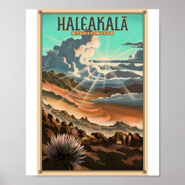 Haleakala National Park Litho Artwork Poster (Front)