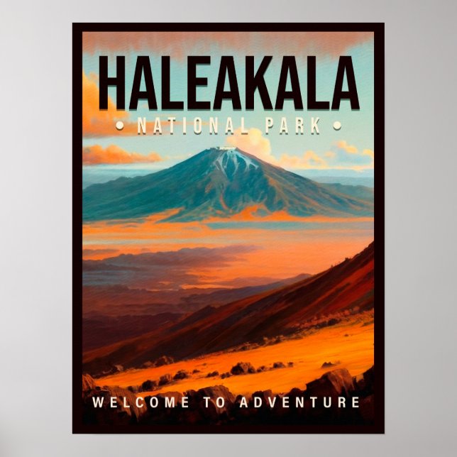 Haleakala National Park Maui Hawaii Vintage Poster (Front)