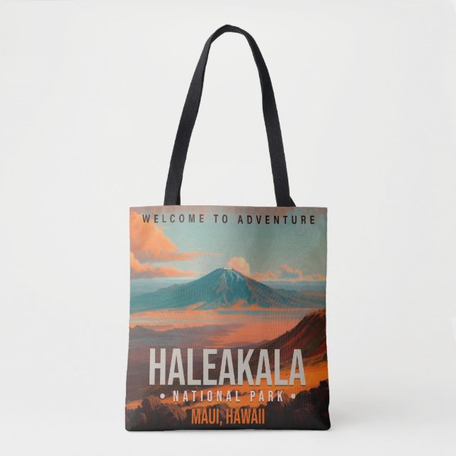 Haleakala National Park Maui Hawaii Vintage Tote Bag (Front)