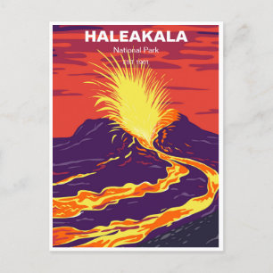 Haleakala National Park Maui Hawaii Vintage travel Postcard