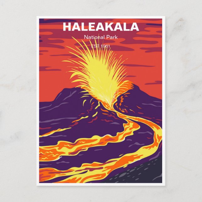 Haleakala National Park Maui Hawaii Vintage travel Postcard (Front)