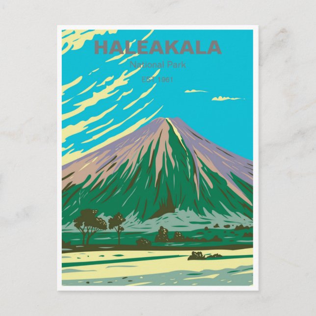 Haleakala National Park Maui Hawaii Vintage travel Postcard (Front)