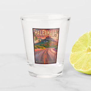 Haleakala National Park Maui Road Volcano Vintage Shot Glass