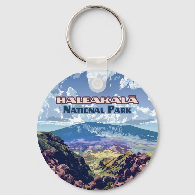Haleakala National Park Maui Volcano Hawaii Key Ring (Front)