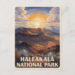 Haleakalā National Park Maui Watercolor Postcard