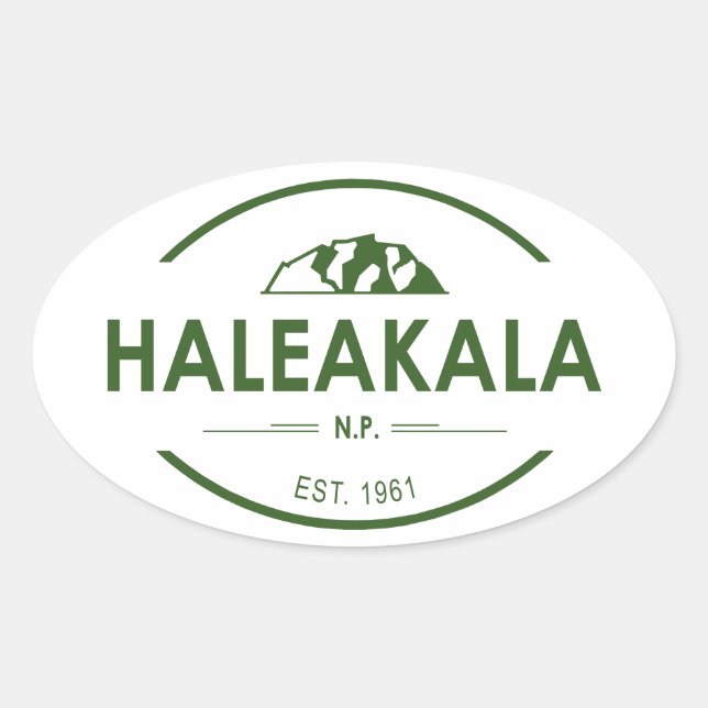 Haleakala National Park Oval Sticker (Front)