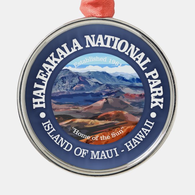 Haleakala NP2 Metal Tree Decoration (Front)