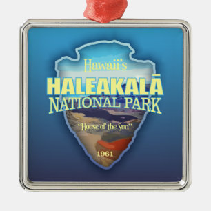 Haleakala NP (arrowhead) Metal Tree Decoration