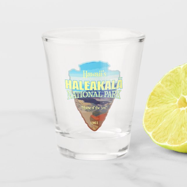 Haleakala NP (arrowhead) Shot Glass (Front)