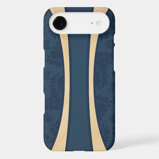 Haleiwa Hawaiian Striped Surfboard Maple Case-Mate iPhone Case (Back)