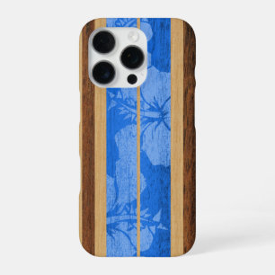 Haleiwa Surfboard Hawaiian in Blue iPhone 16 Pro Case