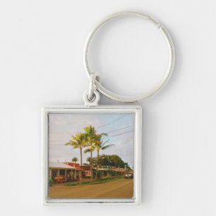Haleiwa Surfer Town  Key Ring