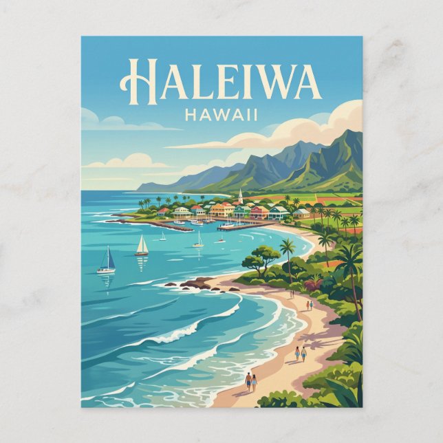 Haleiwa USA Postcard (Front)