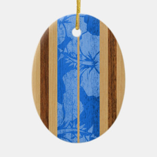 Haleiwa Vintage Faux Wood Surfboard Ornament