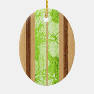 Haleiwa Vintage Faux Wood Surfboard Ornament