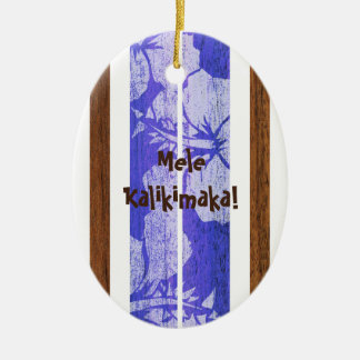 Haleiwa Vintage Faux Wood Surfboard Ornament
