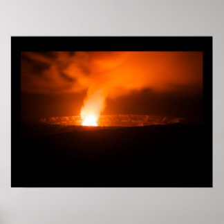 Halema`uma`u Crater at Night Poster