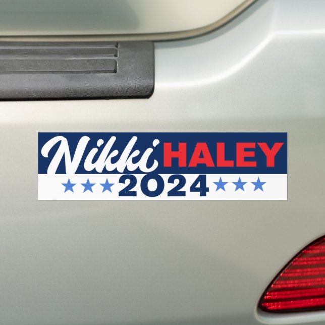 Haley for President Nikki Haley 2024 Bumper Sticker (On Car)