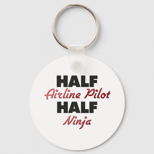 Half Airline Pilot Half Ninja Key Ring (Front)