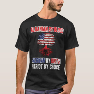 Half Albanian Half American Flag Albania USA T-Shirt
