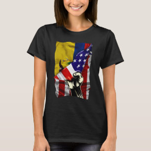 Half American Flag Ecuadorian ROOTS USA Flag Ecuad T-Shirt