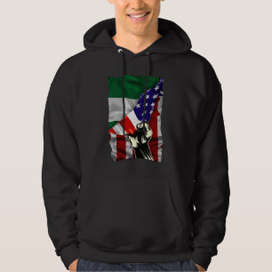 Half American Flag Nigerian ROOTS USA Flag Nigeria Hoodie