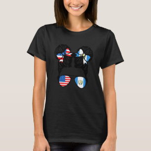 Half American Guatemalan Girl USA Guatemala Flag P T-Shirt