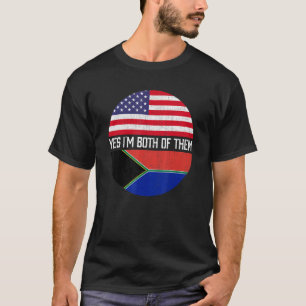 Half American Half African Usa Flag Family Heritag T-Shirt