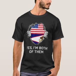 Half American Half American Samoan USA American Sa T-Shirt