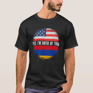 Half American Half Armenian USA Flag Armenia  T-Shirt