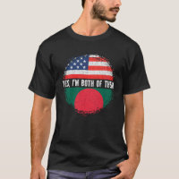 Half American Half bangladeshi USA Flag Bangladesh