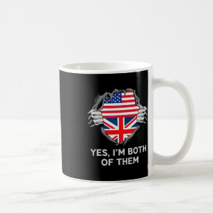 Half American Half British Usa England Flag Mens W Coffee Mug