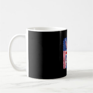Half american half british usa flag united kingdom coffee mug