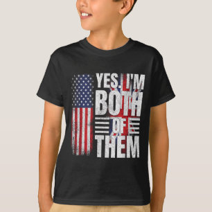 Half american half british usa flag united kingdom T-Shirt