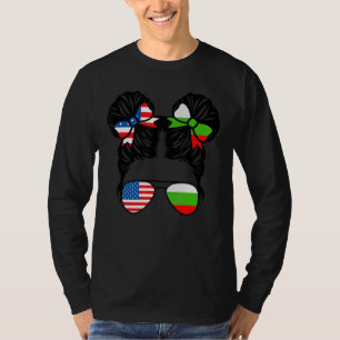 Half American Half Bulgarian Girl USA Bulgaria Fla T-Shirt