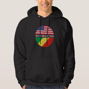 Half American Half Congolese Usa Flag Family Herit Hoodie