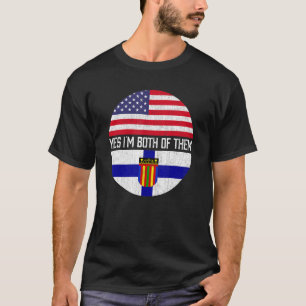 Half American Half Coptic Usa Flag Family Heritage T-Shirt