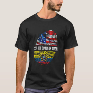 Half American Half ECUADOR I'm Both Of Them Herita T-Shirt