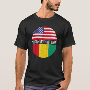 Half American Half Guinean Usa Flag Family Heritag T-Shirt